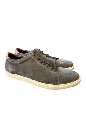 Allen Edmonds Courtside Gray Suede Sneaker Men size 13 D EUC
